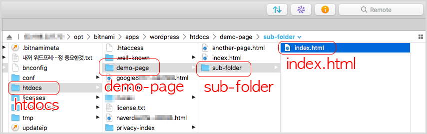 subfolder index html