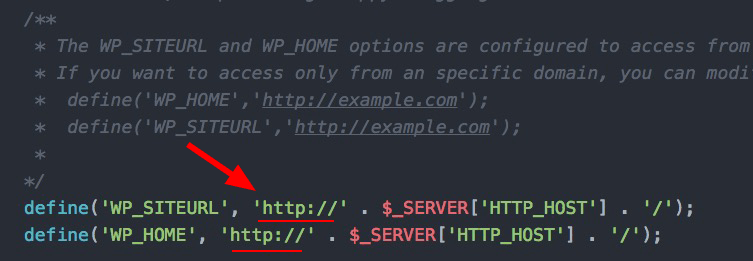 wp_siteURL과 WP_home 설정