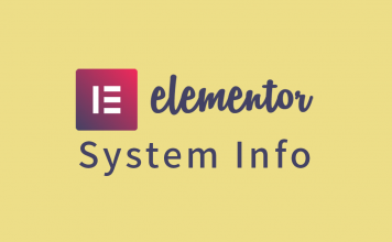 워드프레스 Elemenotor 사용을 위한 시스템 권장사항 및 System Info elementor 로고 및 글제목