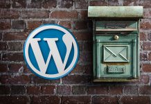 워드프레스에서 이메일 발송을 위한 PHP 라이브러리 sendmail 설치 방법(리눅스 우분투 서버) 빨간벽돌에 걸린 우체통 사진에 워드프레스 로고