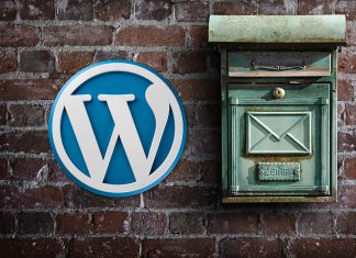 워드프레스에서 이메일 발송을 위한 PHP 라이브러리 sendmail 설치 방법(리눅스 우분투 서버) 빨간벽돌에 걸린 우체통 사진에 워드프레스 로고