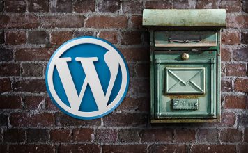 워드프레스에서 이메일 발송을 위한 PHP 라이브러리 sendmail 설치 방법(리눅스 우분투 서버) 빨간벽돌에 걸린 우체통 사진에 워드프레스 로고